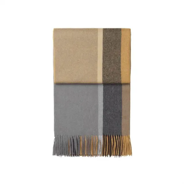 Elvang Manhattan plaid - Gul - 130 x 200 cm
