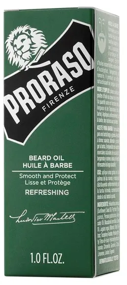 PRORASO Uppfriskande skäggolja - 30 ml.